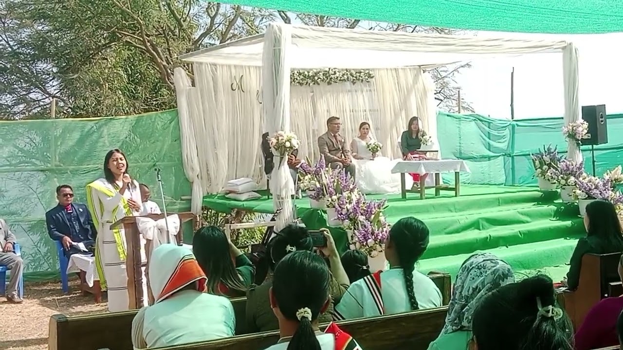 Thank you Lord, live perform Miss. Ringtingyile at Aping & Azaile wedding ceremony...