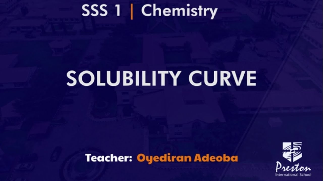 Solubility Curve - SSS1 Chemistry