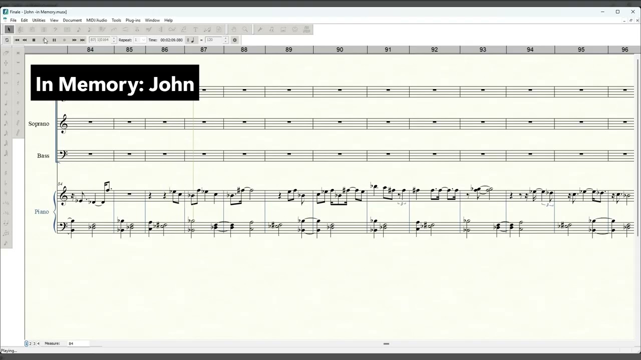 To Lori, remembering John