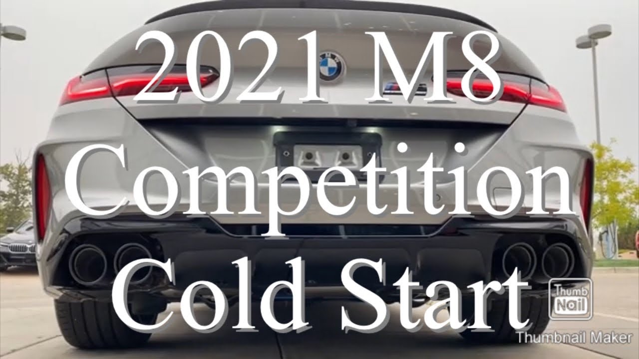 2021 BMW M8 Competition Gran Coupe Cold start Donington Grey with silver stone full Merino Lthr