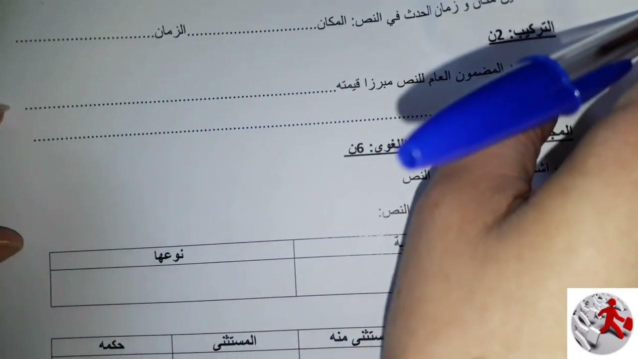 فرض اللغة العربية للسنة الثانية اعدادي الدورة الثانية  (النموذج 3)