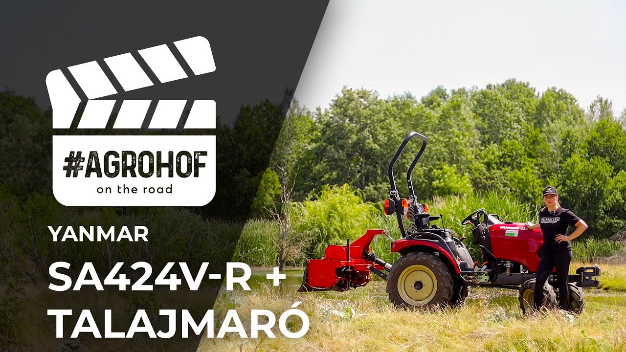 YANMAR SA424V-R 26 lóerős kistraktor + YANMAR talajmaró