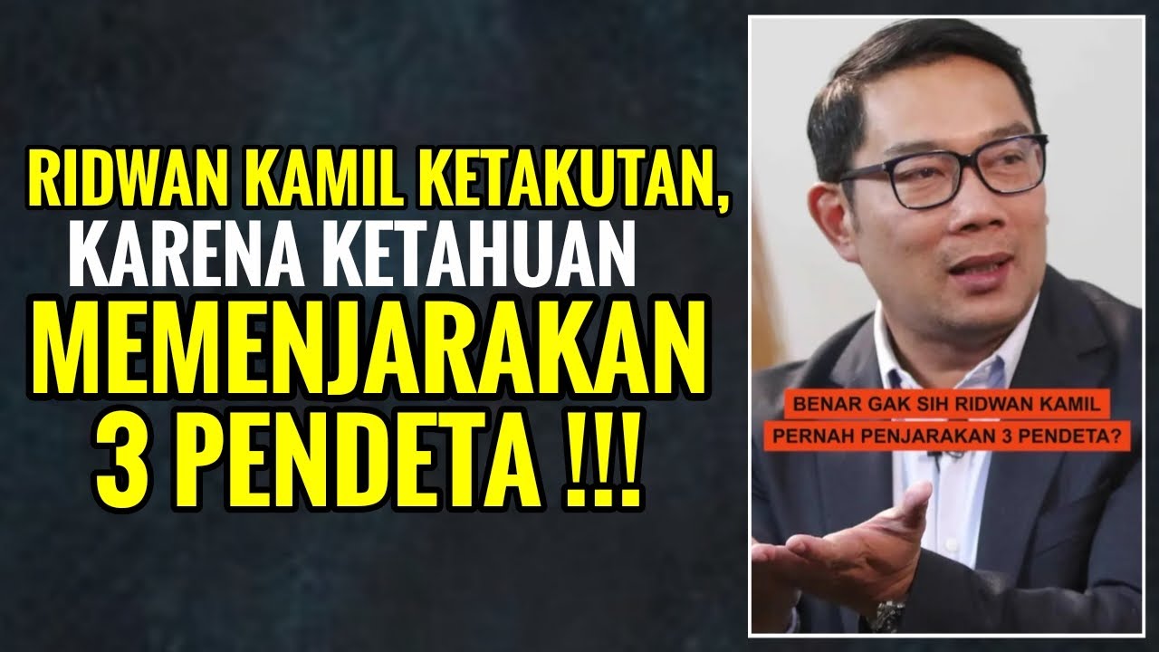 RIDWAN KAMIL MENYANGKAL PENJARAKAN PENDETA, KOK TAKUT, KAMI ADA BUKTI‼️