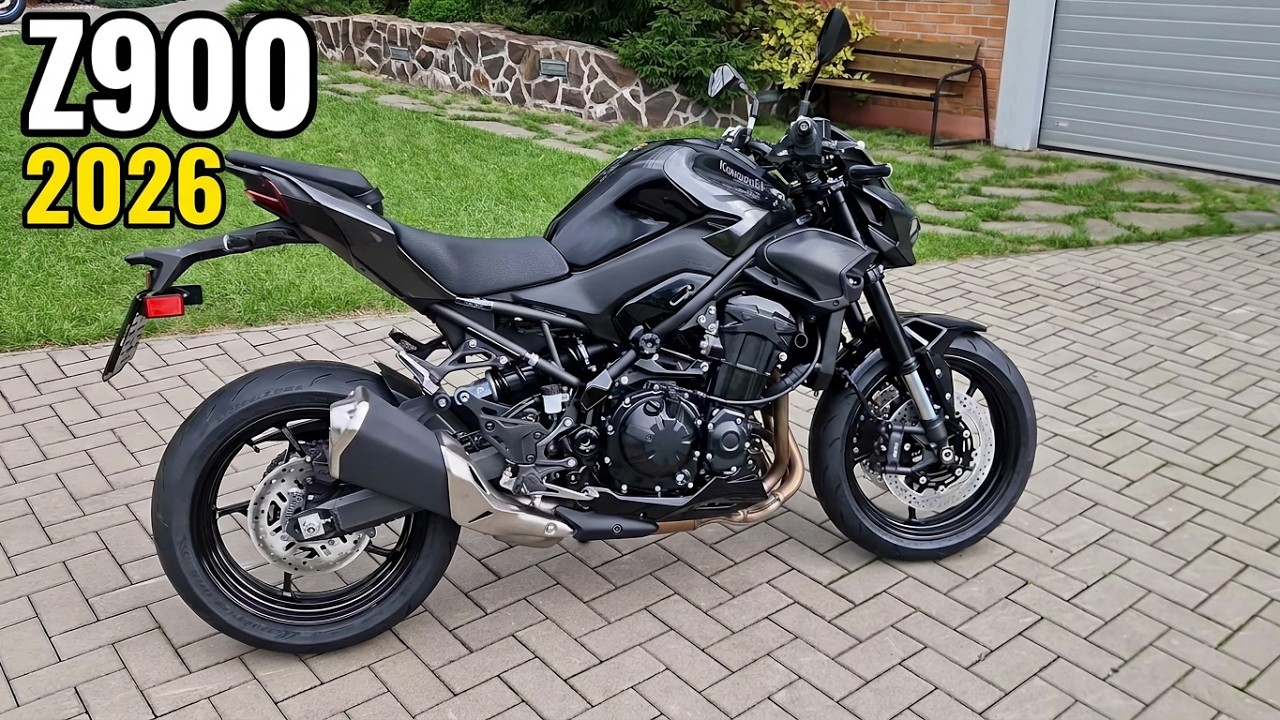 Kawasaki Z900 Ebony MY2026 4K
