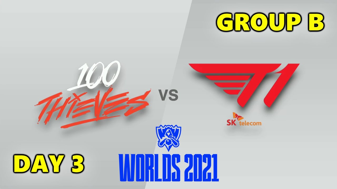 100 THIEVES vs T1 - WORLDS 2021 - Faker playing Twisted Fate - GROUP B - DAY 3 - LEAGUE OF LEGENDS