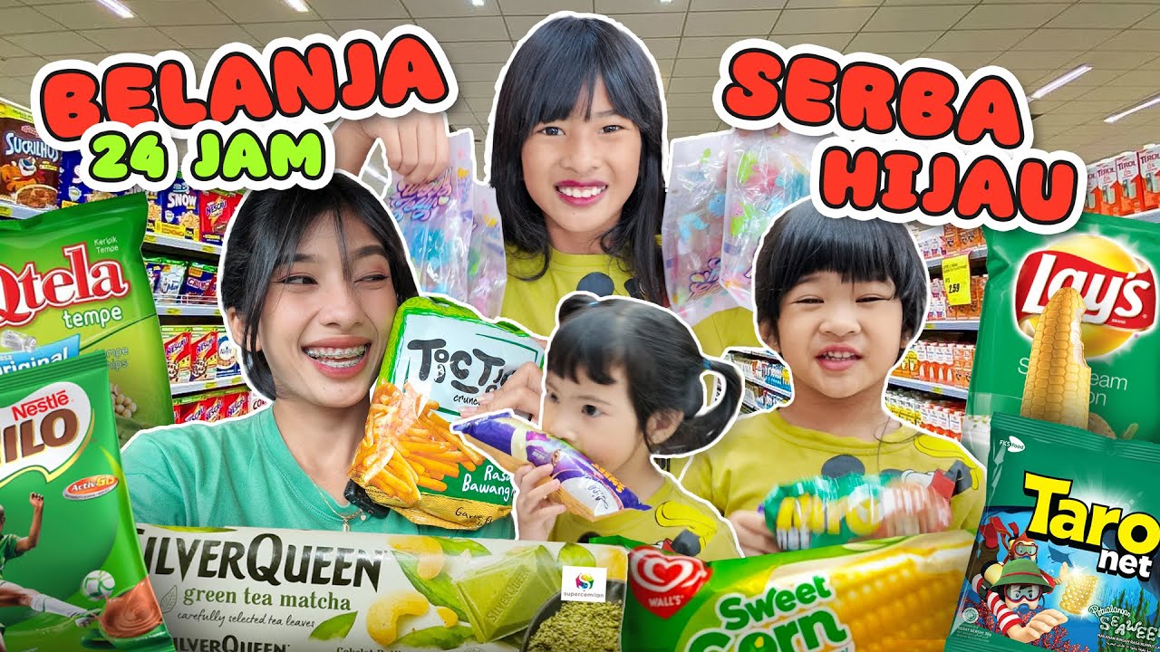 SEHARIAN SERBA HIJAU DISTA DOMINIQUE DARLEEN PUAS BELANJA SERBA HIJAU!!🥰 #viralvideo