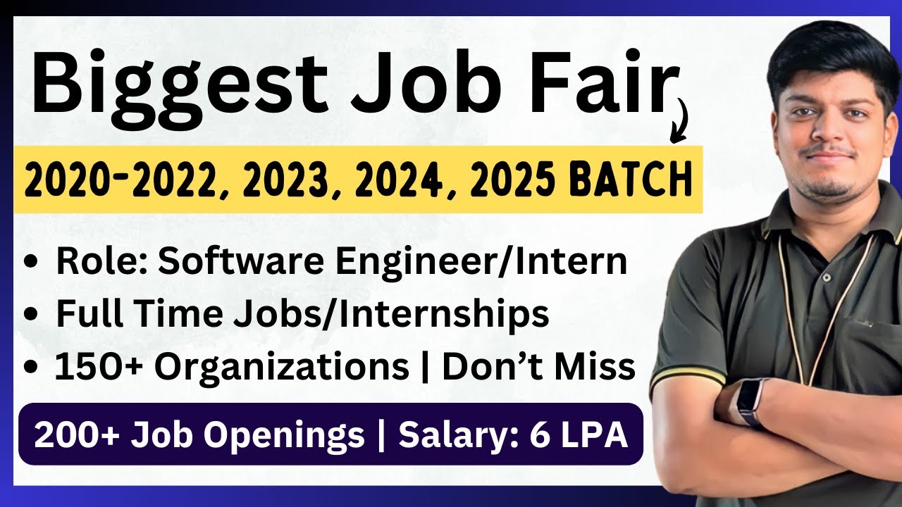 Biggest Job Fair | 200+ Jobs Openings | 2020-2022, 2023, 2024, 2025 BATCH | Automate Resume & Apply