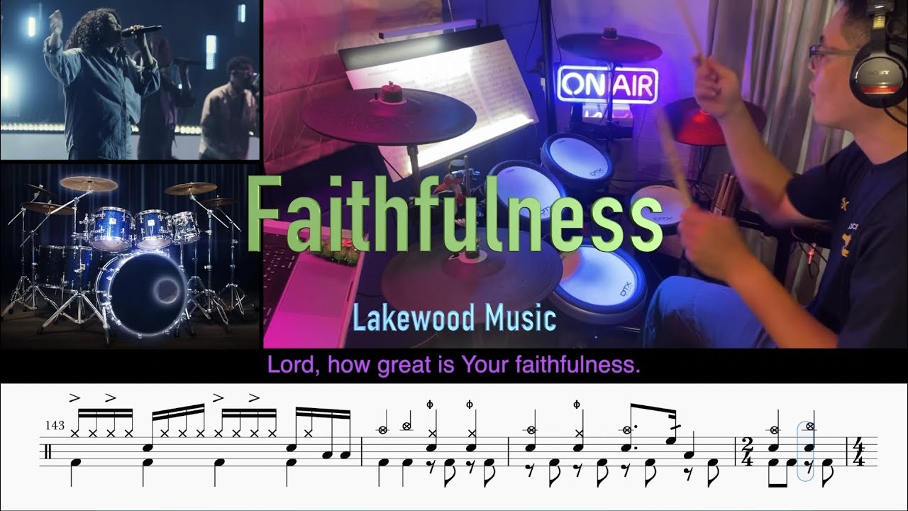 Faithfulness _ Lakewood Music ( Drum Cover \ Drum Sheet \ Drum Score)