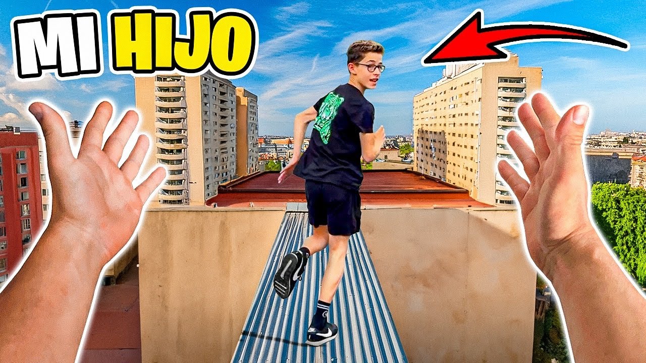 ATRAVESANDO TODA LA CIUDAD con MI HIJO🏃‍♂️| PERSECUCIÓN de PARKOUR POV