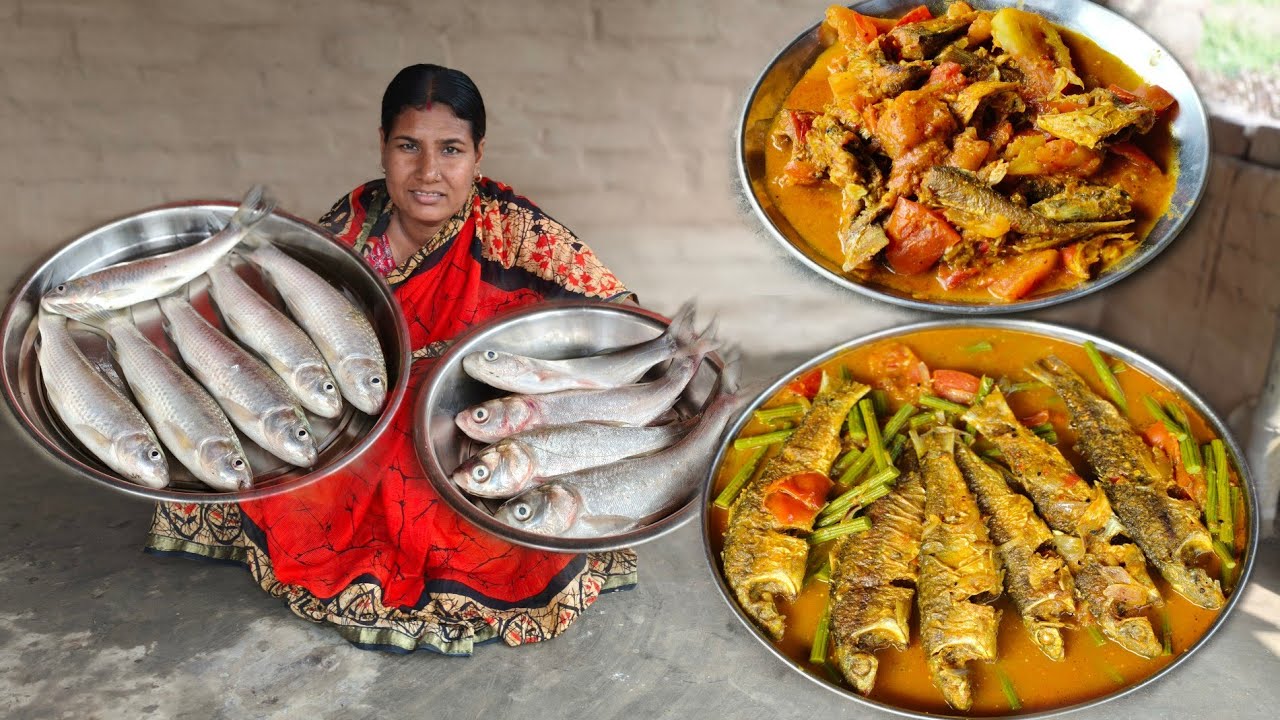 পুকুরের টাটকা বাটা মাছ দিয়ে সজনে ডাঁটা রান্না আর সিলভার মাছের টক রেসিপি। Fish Recipe Bangla