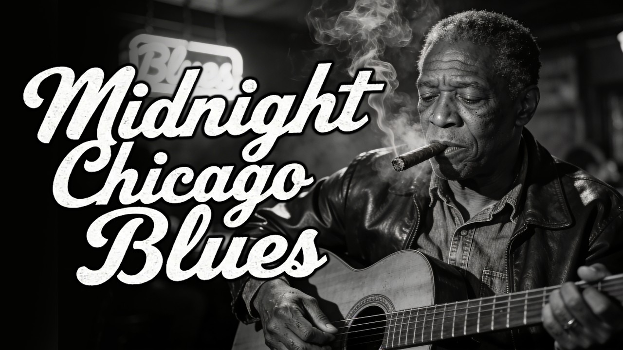 Noir City Blues – Dark Chicago Guitar & Echoing Vocals | Neon & Whiskey