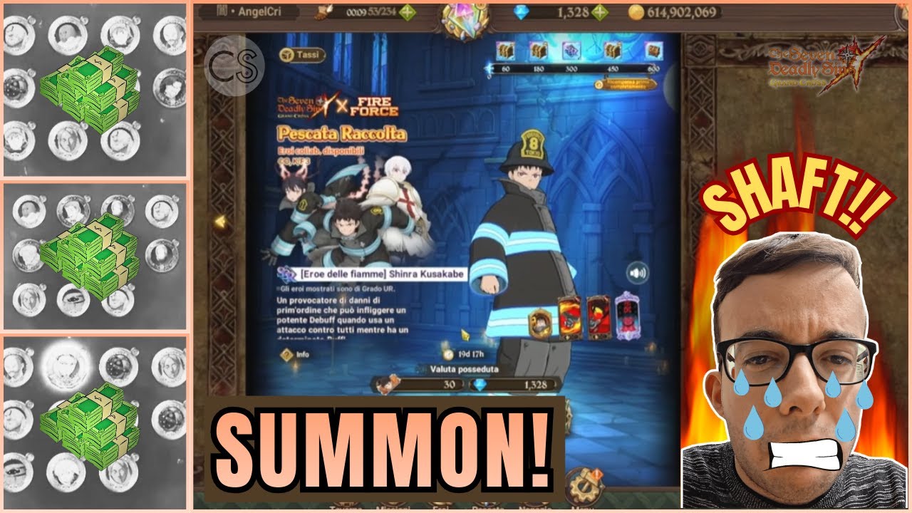 😢 IL MIO PEGGIOR SHAFT? ADDIO GEMME PER SHINRA (FIRE FORCE)! | SUMMON 7DS ITA 💎