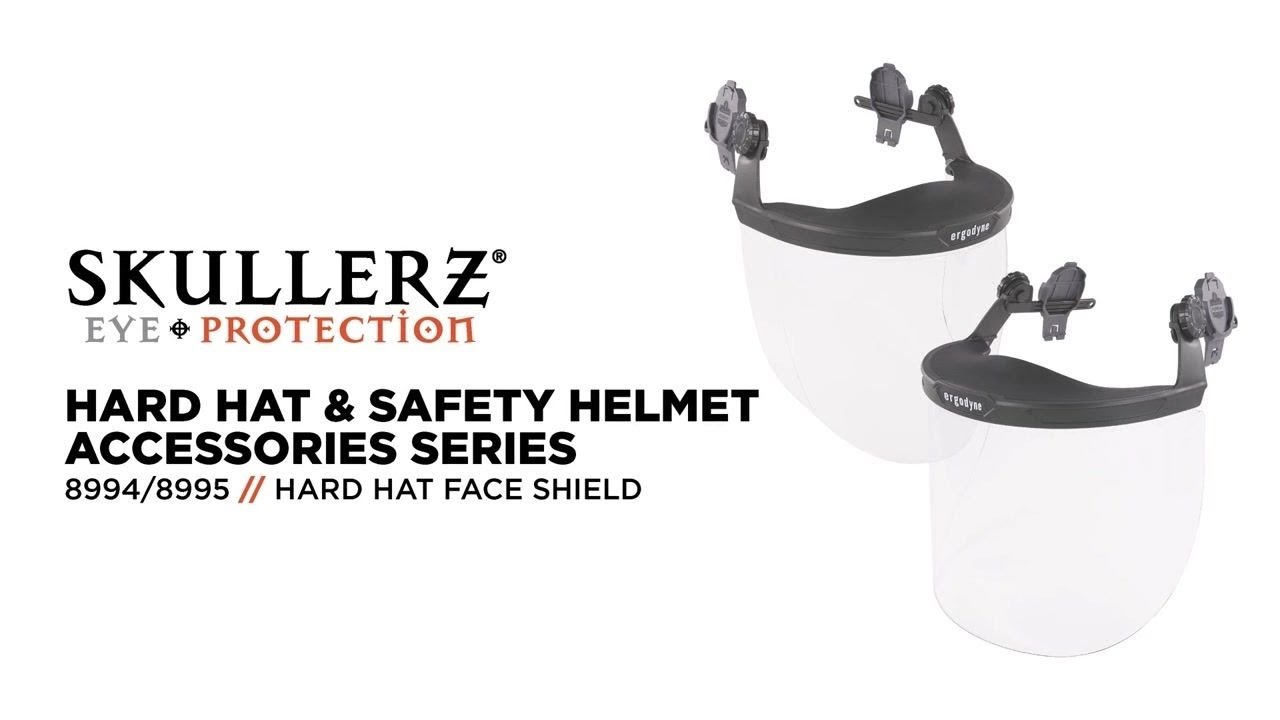 Skullerz 8994 & 8994 Face Shields Install Directly onto Ergodyne Hard Hats & Safety Helmets