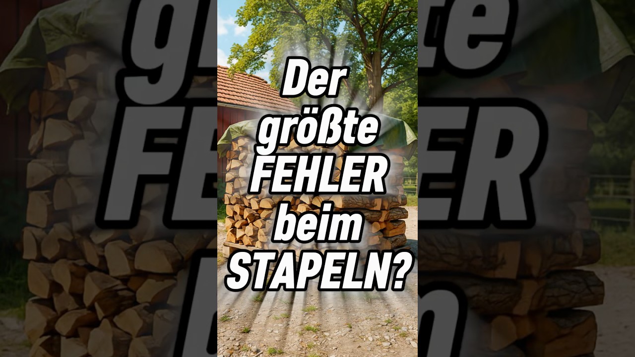 Der gr&ouml;&szlig;te Fehler beim Brennholzstapeln 🪵 Mach&rsquo;s richtig!