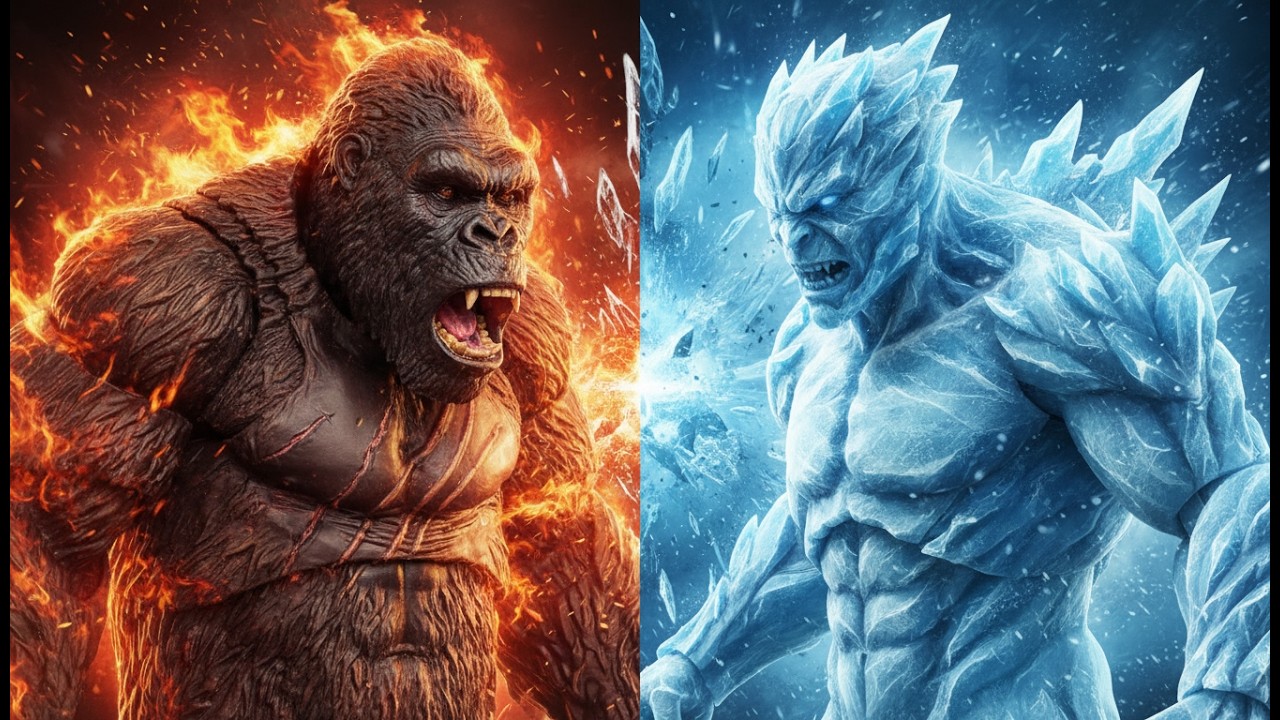 Kong Skull Island: King Kong vs Frost Titan - Epic CGI Cinematic Battle (Full Fight)
