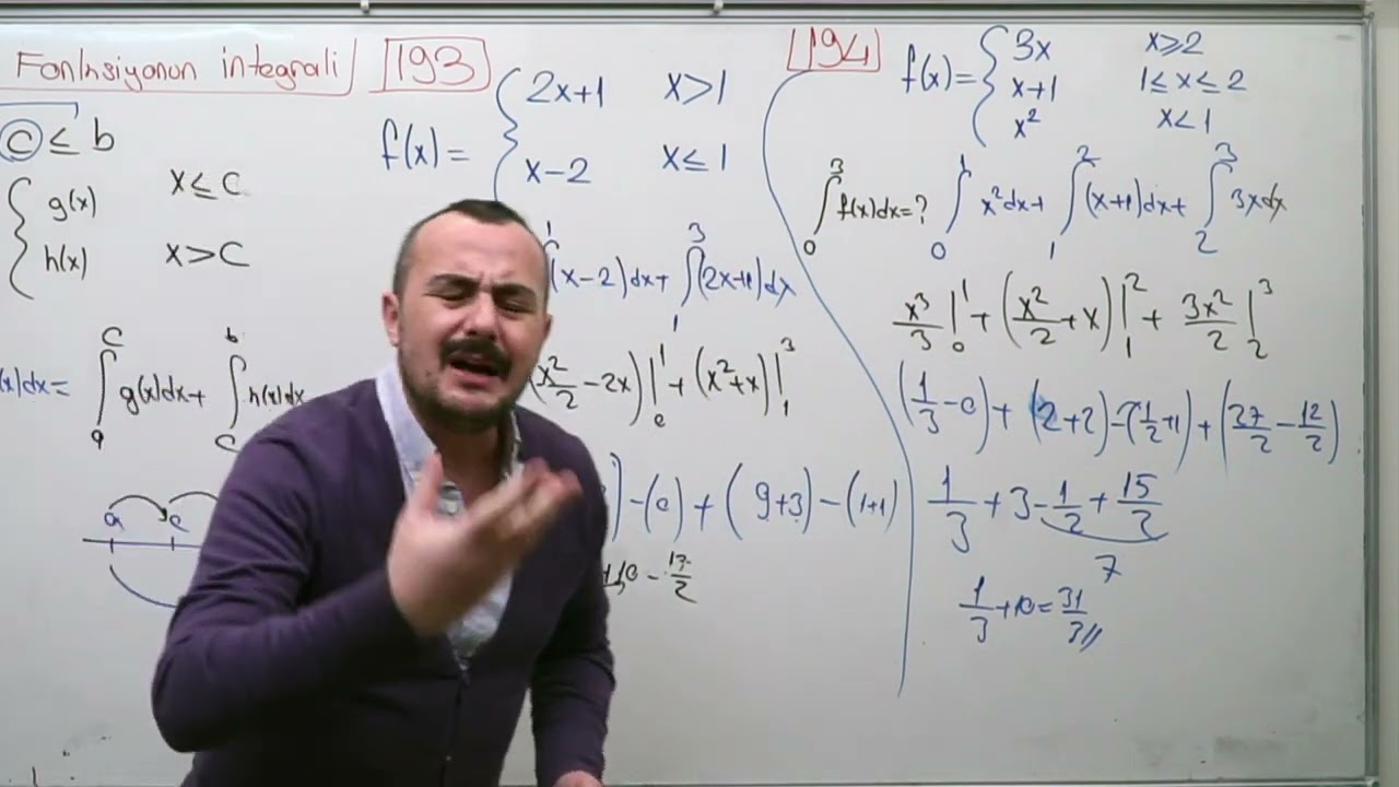 İNTEGRAL 17 Konu Anlatım Serisi   (PARÇALI FONK  VE MUTLAK DEĞER İNTEGRALİ)