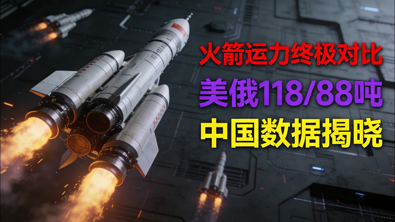 中美俄火箭運力終極對比：美國118噸、俄國88噸，中國真實運力藏不住了！#中美俄航太對比 #中國火箭運力 #長征九號 #嫦娥六號 #航太熱點2026 #中國載人登月 #星艦 #SLS火箭 #大國重器