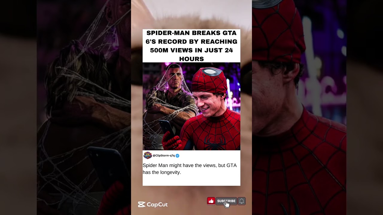 GTA 6 hype is getting matched right now with Spider-Man#trending #gta6 #spiderman