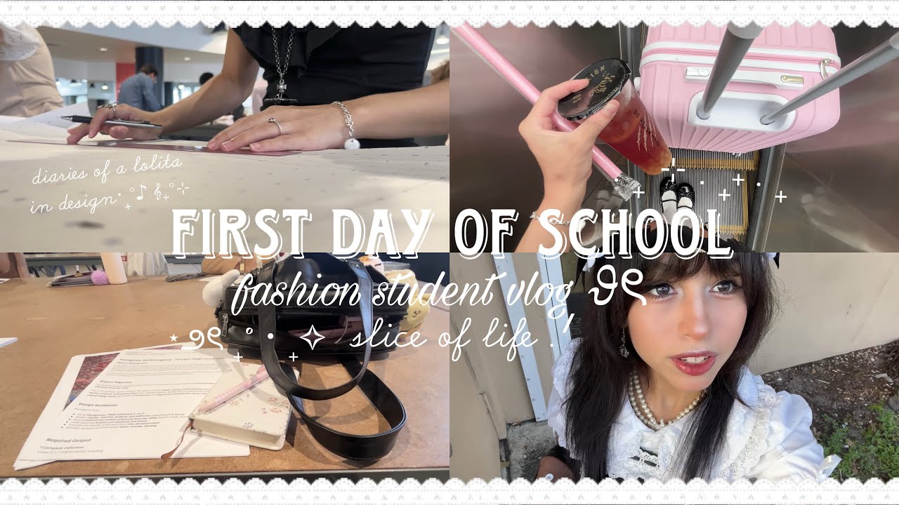 first day of school as a fashion student .ᐟ ୨ৎ diaries of a lolita vlog #1 ⊹ ࣪ ˖