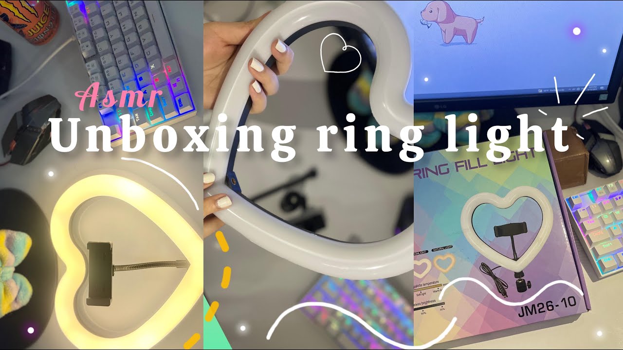 Unboxing Heart Shaped Ring Light | Set up (-‿◦☀)
