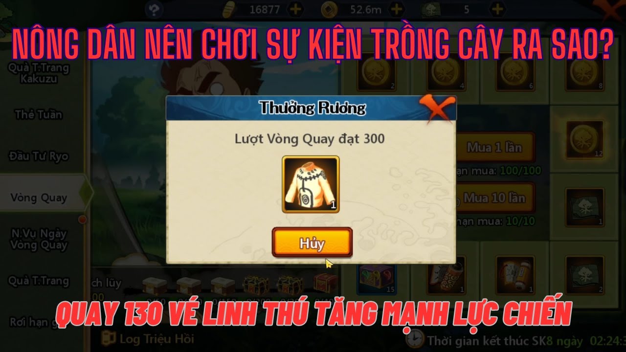 Huyền Thoại Làng Lá - Nông dân - SK trồng cây nên chơi ra sao? Quay 130 vé linh thú & tăng mạnh LC
