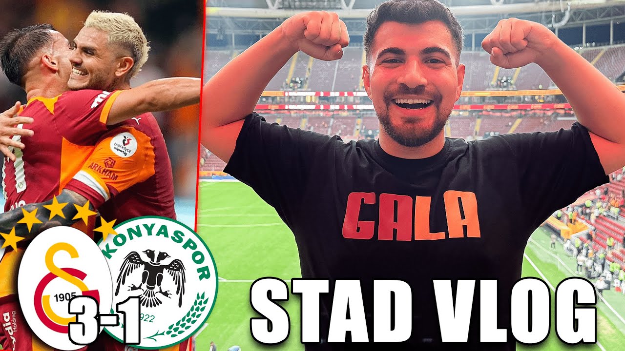 YUNUS BÜYÜK OYNADI ICARDI GOL KRALI OLDU 🤯 | Galatasaray 3-1 Konyaspor Stad Vlog