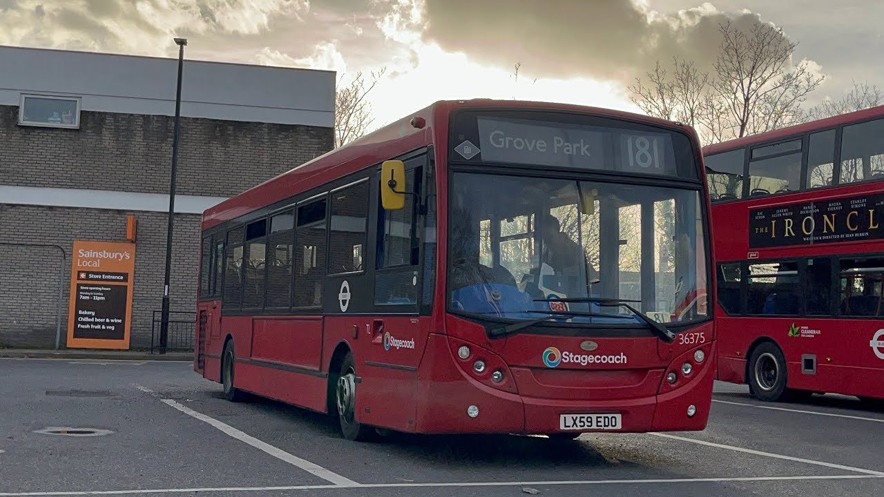 FRV + Diversion. Stagecoach London Route 181. Lewisham Station - Grove Park. E200 36375 (LX59 EDO)