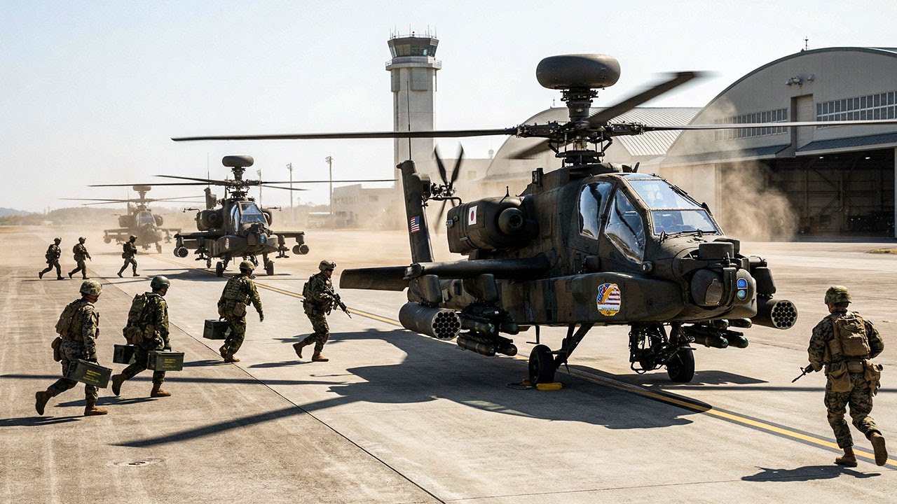 US and Japan Test New AH-64 Helicopters with Special Ammunition That Surprises Iran