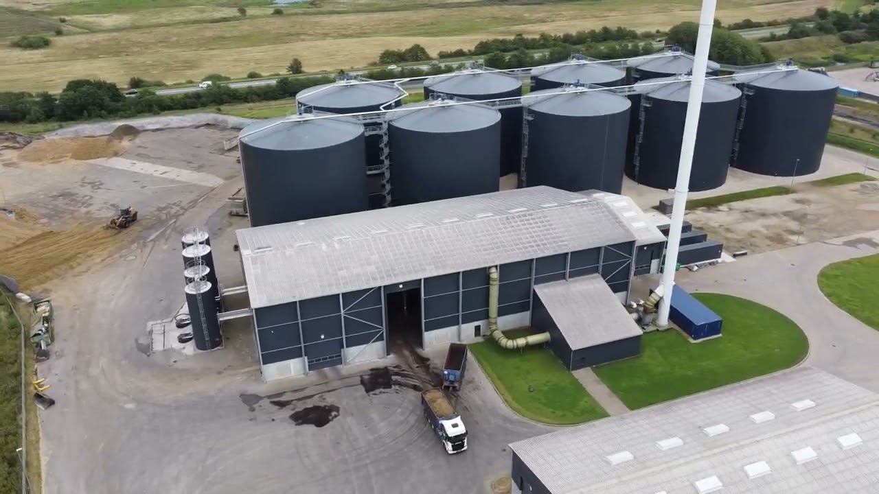 Greenlab Skive Biogas Dronevideo 2024