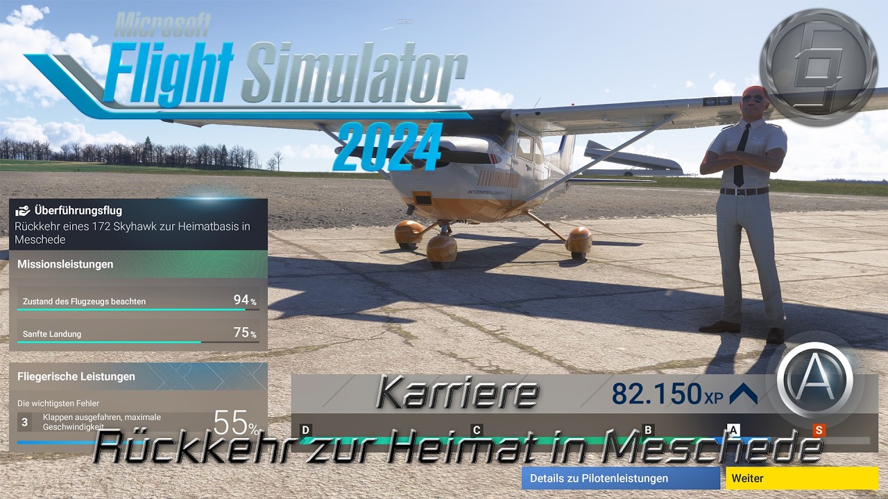 MSFS 2024 - Karriere - Rückkehr eines 172 Skyhawk zur Heimat in Meschede