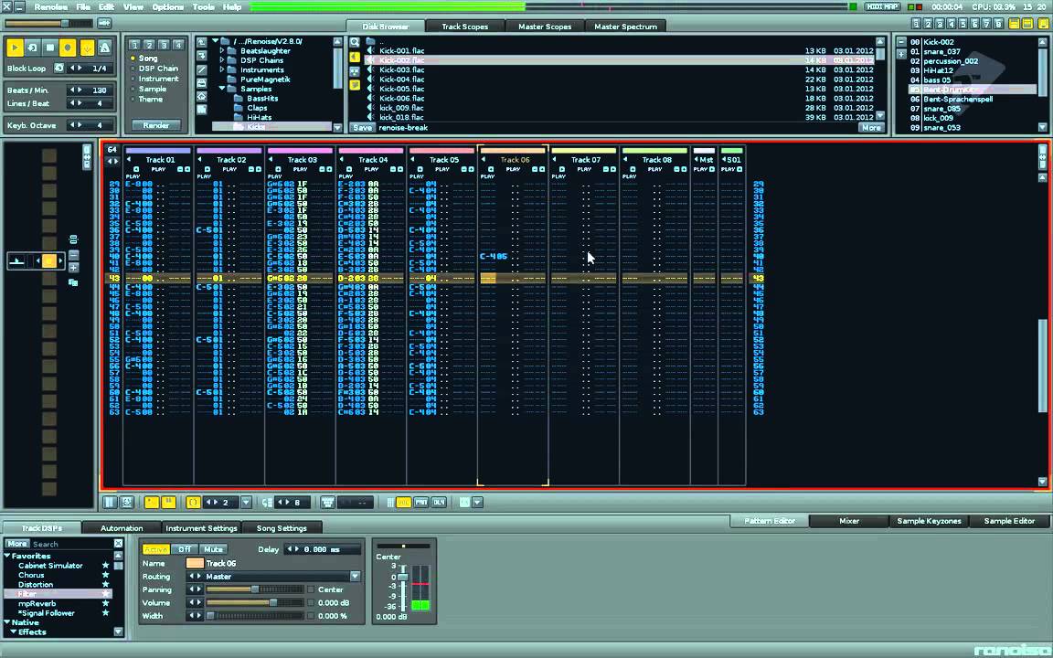 Renoise Live Coding (ReSeq tool demo/test/jam session)