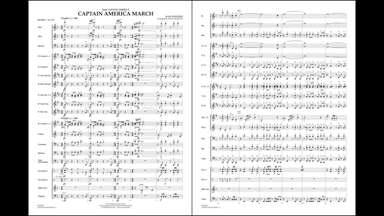 Captain America March by Alan Silvestri/arr. Paul Murtha