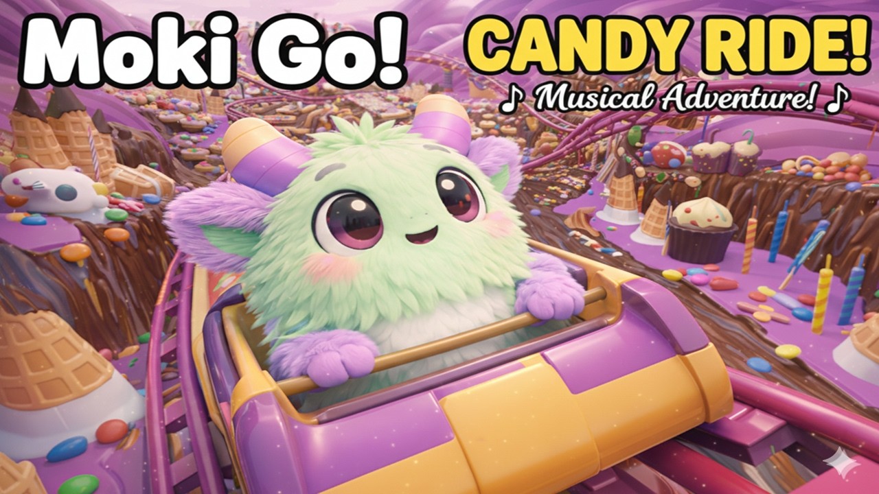Moki Go! Candy Ride 🍭 Musical Adventure in the Candy World
