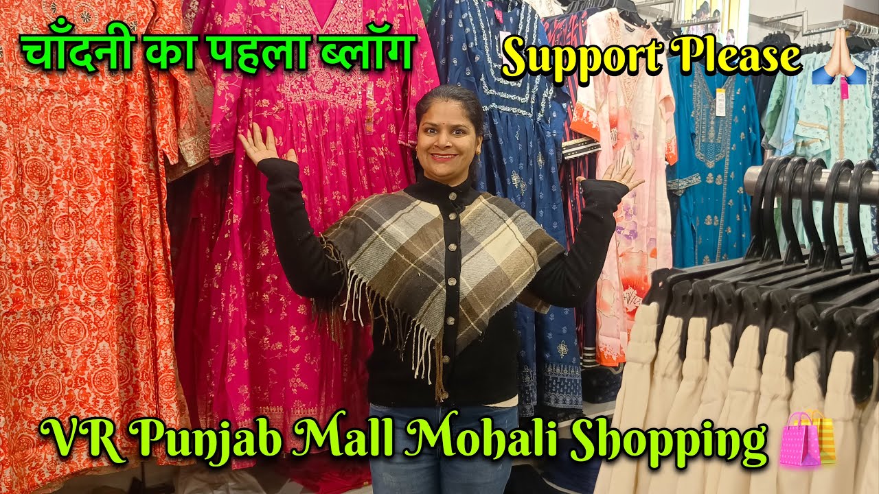 Chandni Ka First Vlog 🤗 VR Punjab Mall Mohali Shopping 🛍️ Support Me Guys 🙏🏻