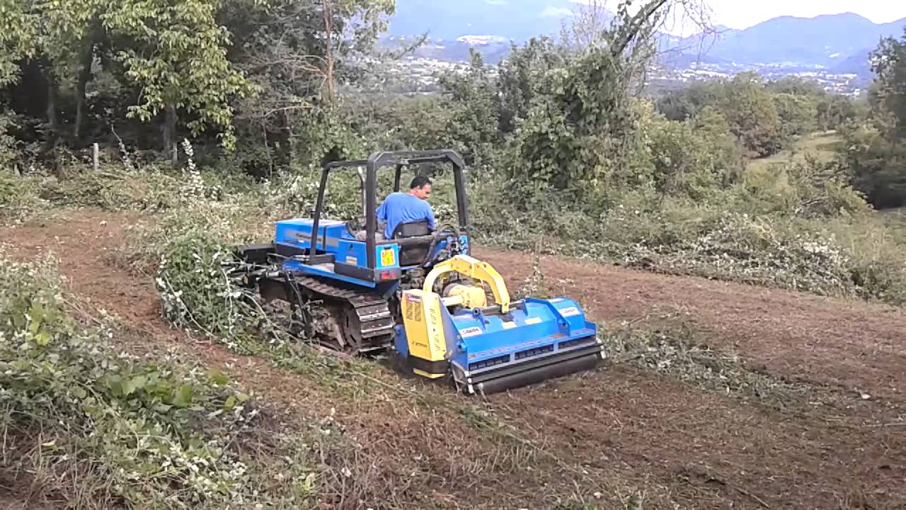 Lavoro di bonifica terreno incolto Landini trekker 85