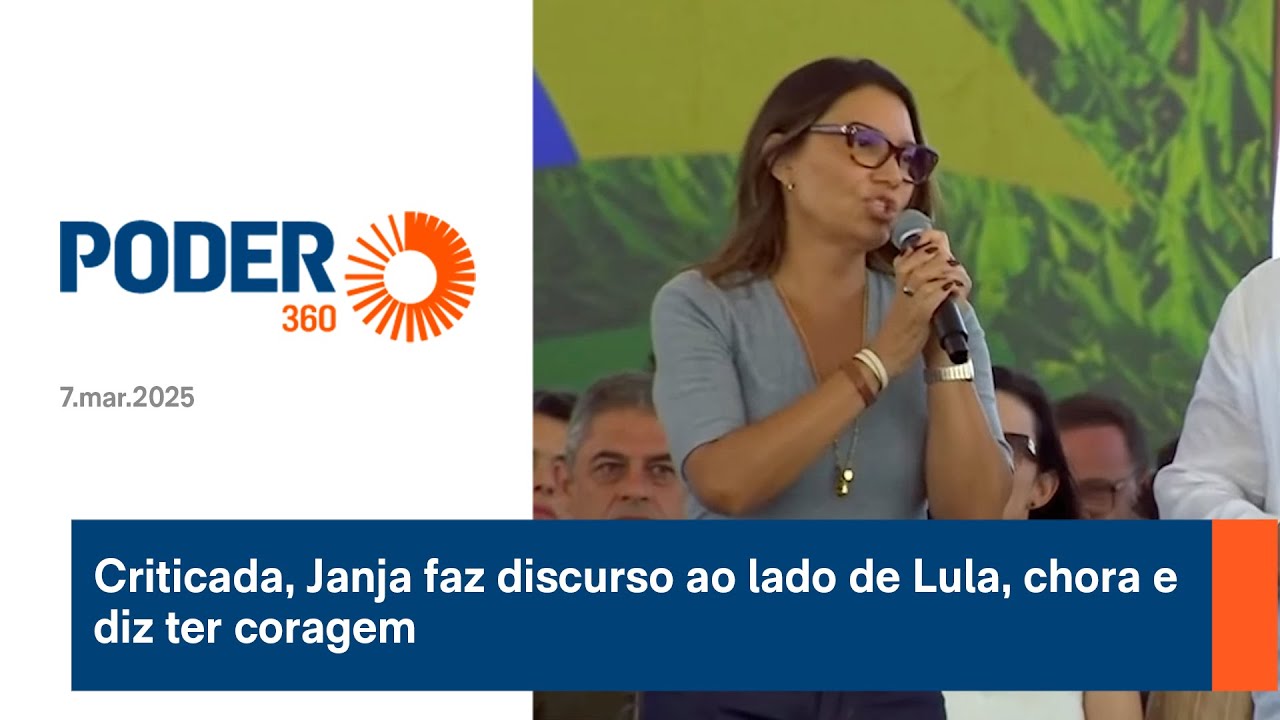 Criticada, Janja faz discurso ao lado de Lula, chora e diz ter coragem