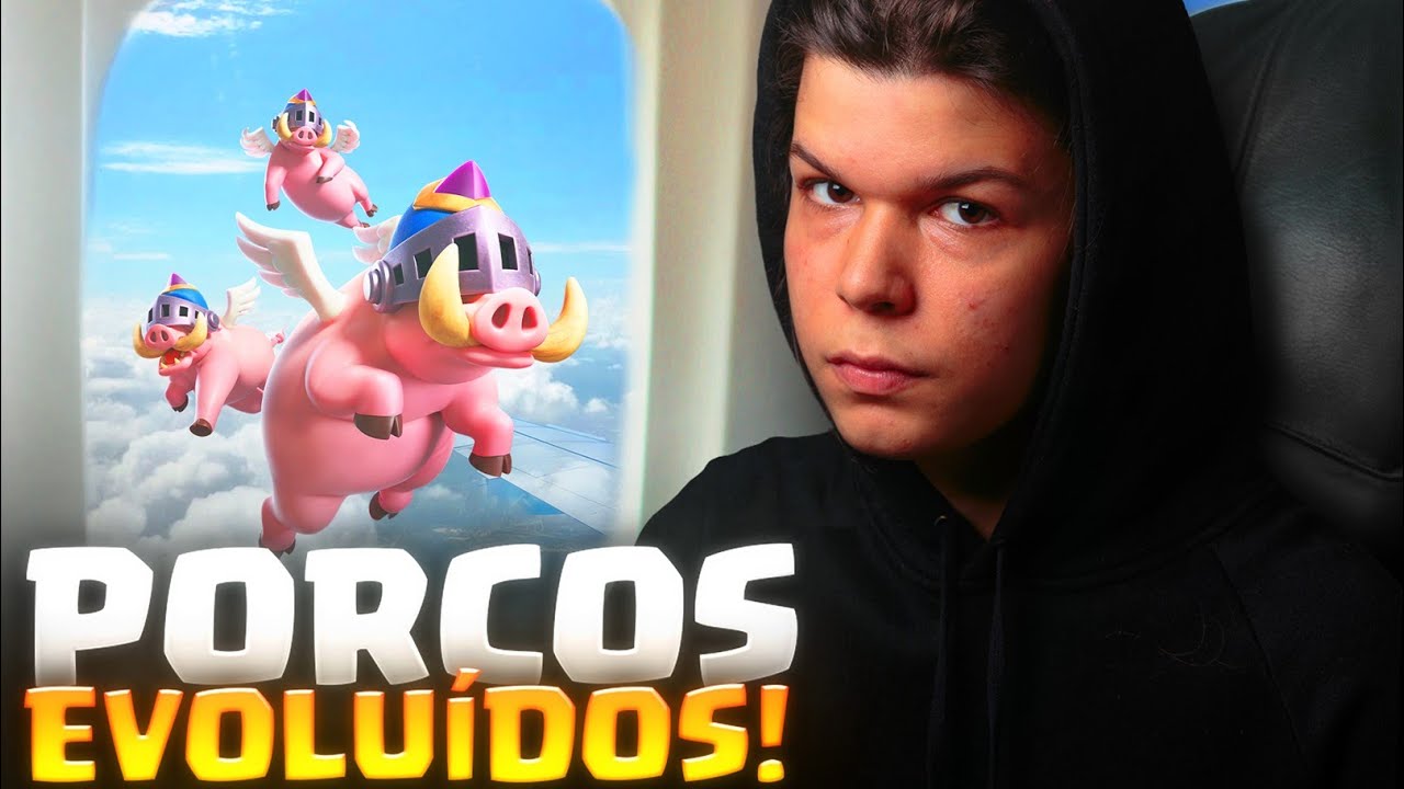CRIEI OS MELHORES DECKS DE PORCOS EVOLUÍDOS (ELES VOAM!) NO CLASH ROYALE!