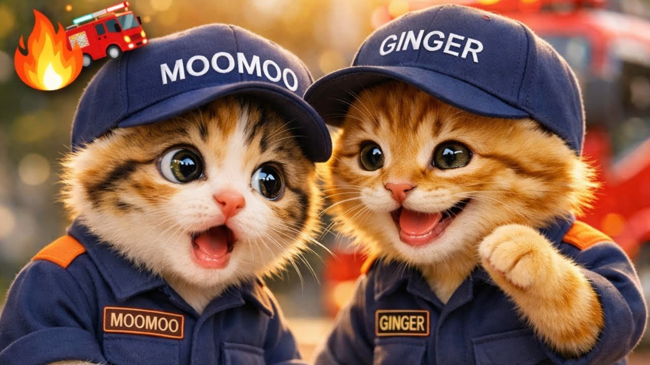 Little Heroes: Ginger & Momo's First Firefighter Training 🚒