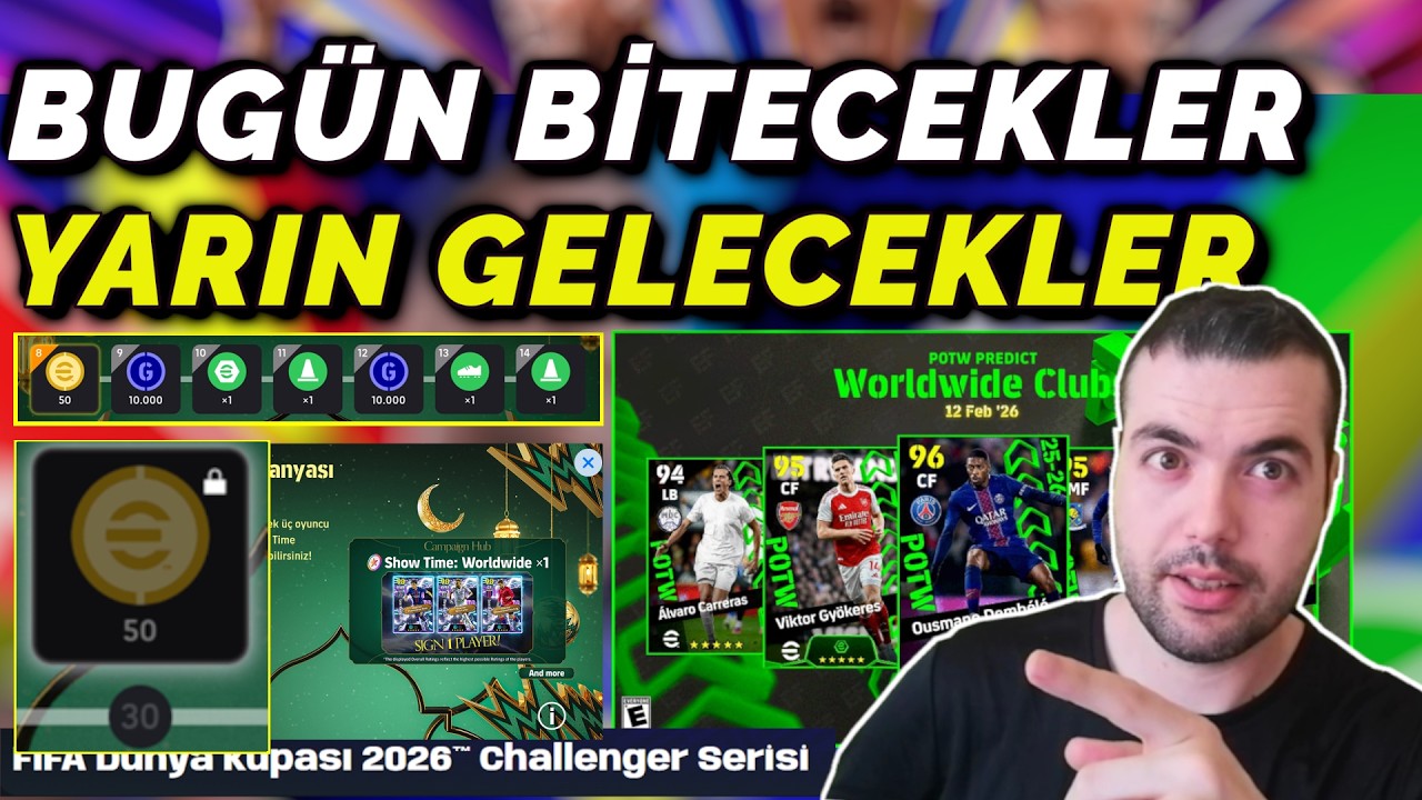 BUGÜN BİTECEKLER YARIN GELECEKLER 👀KAMPANYADA 2. HAFTA (eFootball 2026 Mobile Konsol)