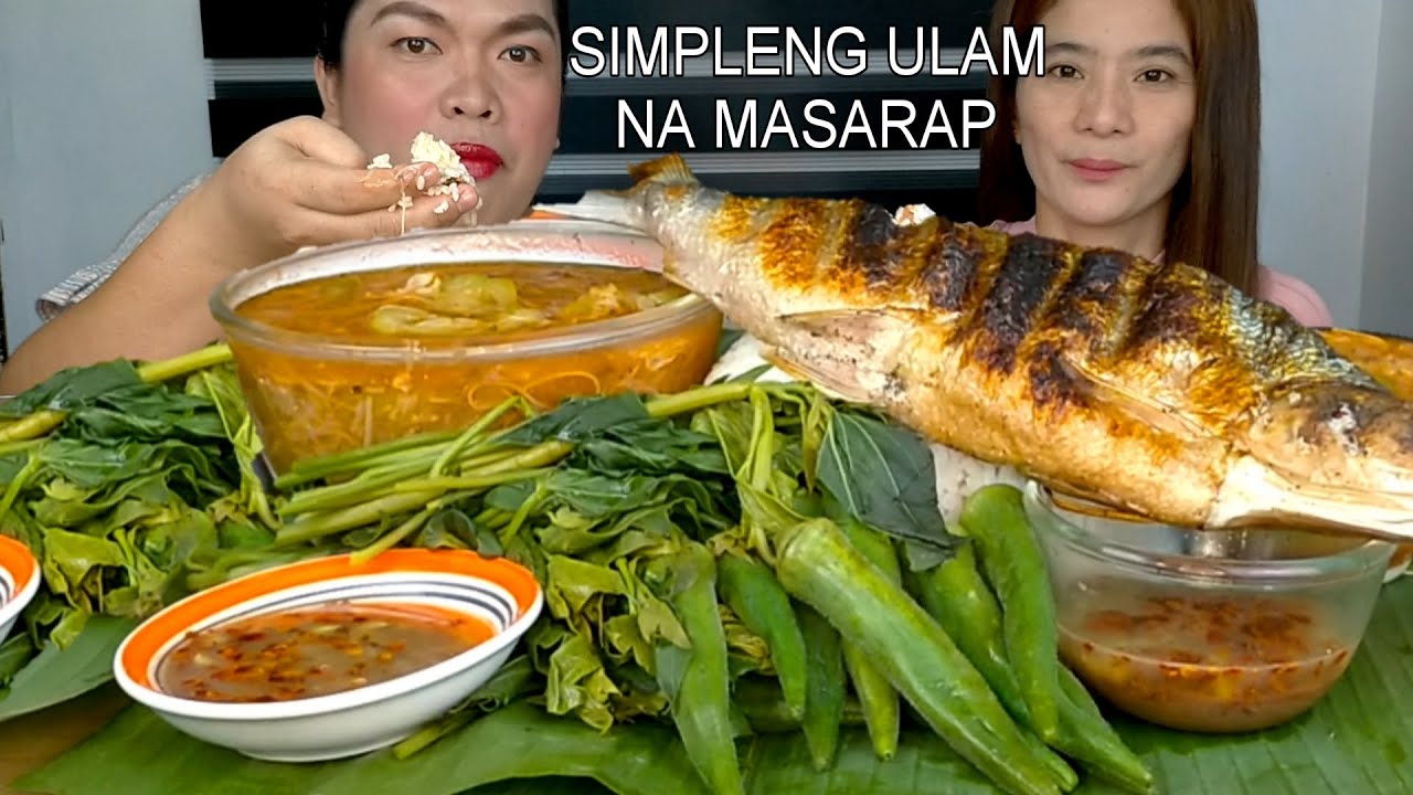 SIMPLENG ULAM GINISANG SARDINAS PATOLA NILAGANG GULAY GINAMOS AT INIHAW NA ISDA |MUKBANG PHILIPPINES