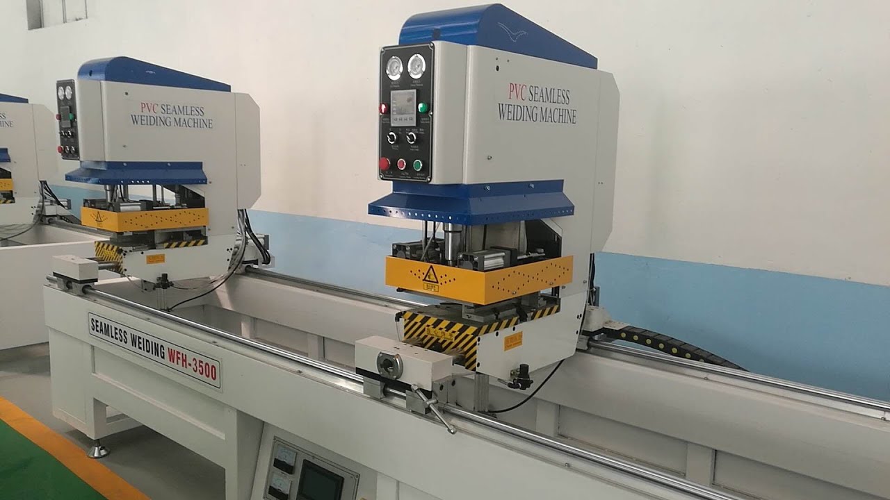 seamless welding process ,upvc seamless double head welding machine welding machine for UPVC window