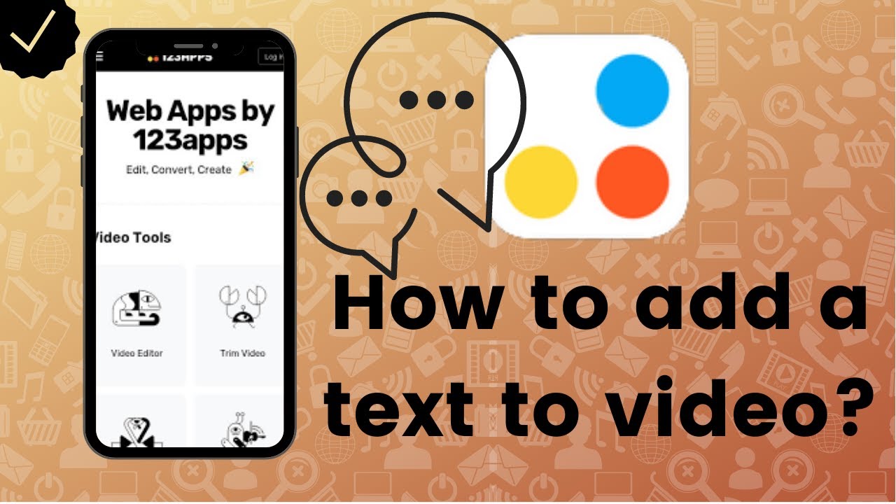 How to add a text to video on 123apps.com?