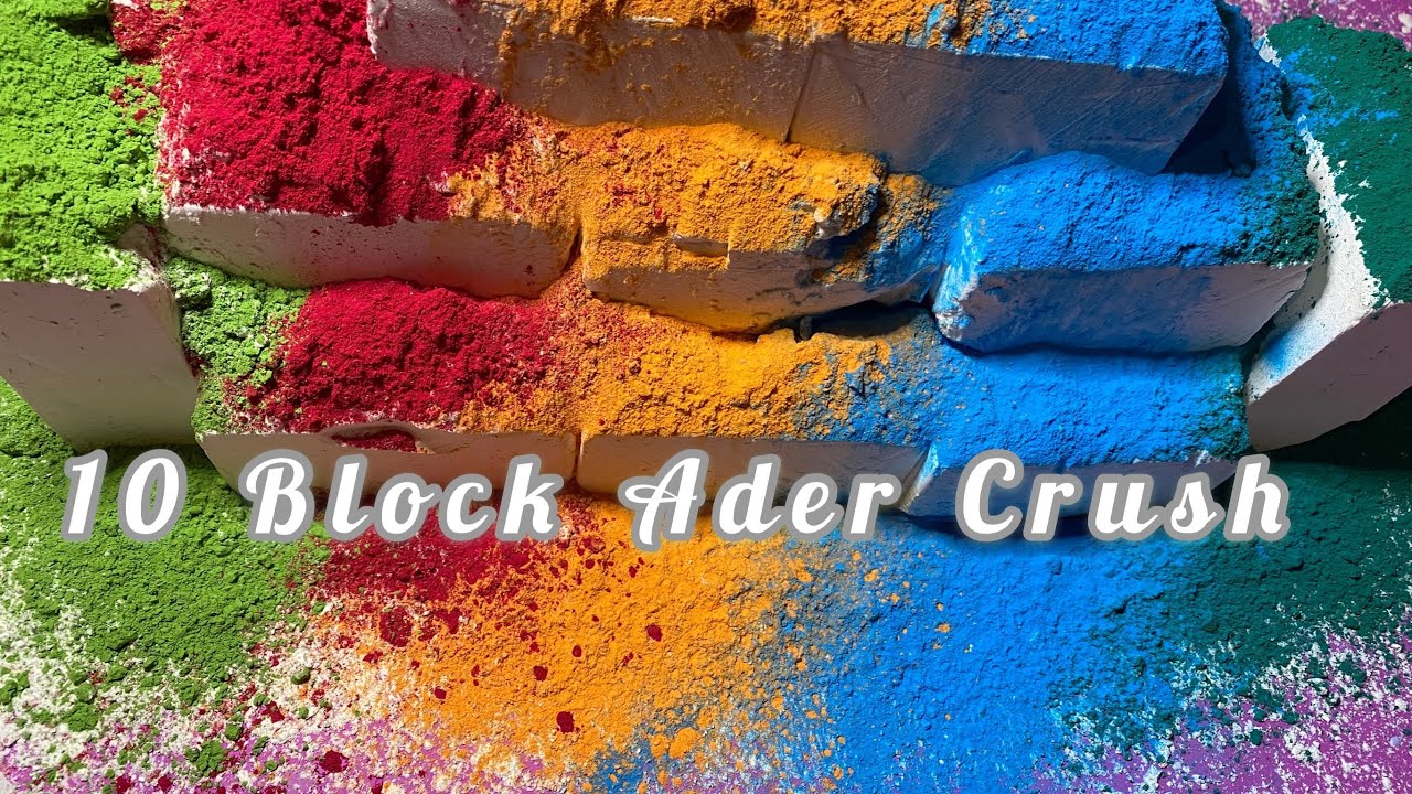 10 Block Ader Gym Chalk Crush | Oddly Satisfying