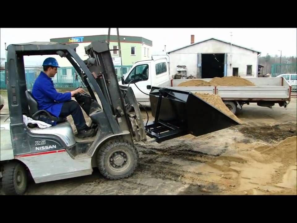 Szufla hydrauliczna do wózka widłowego - załadunek żwiru