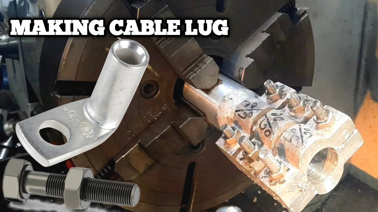DIY Cable Lug Build For Electric Supply | Make from Aluminum Cast | Drilling Long Holes on a Lathe