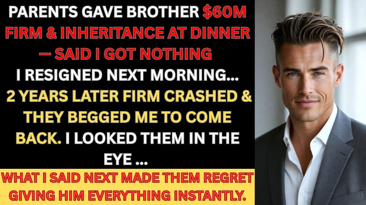 My Parents Gave My Brother Everything at Dinner — They Didn't Expect What I Did the Next Morning