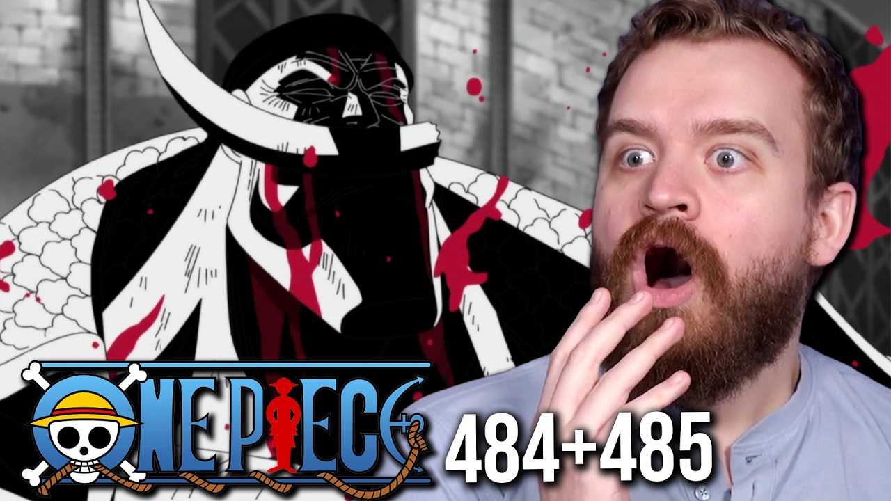 ФИНАЛЬНЫЙ БОЙ Белоуса?!? | Реакция и обзор One Piece Ep 484+485 | Арка Маринфорда