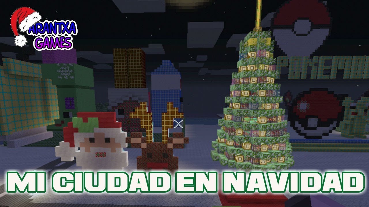 Paseo por mi ciudad de Navidad en Minecraft 🎅⛄❄