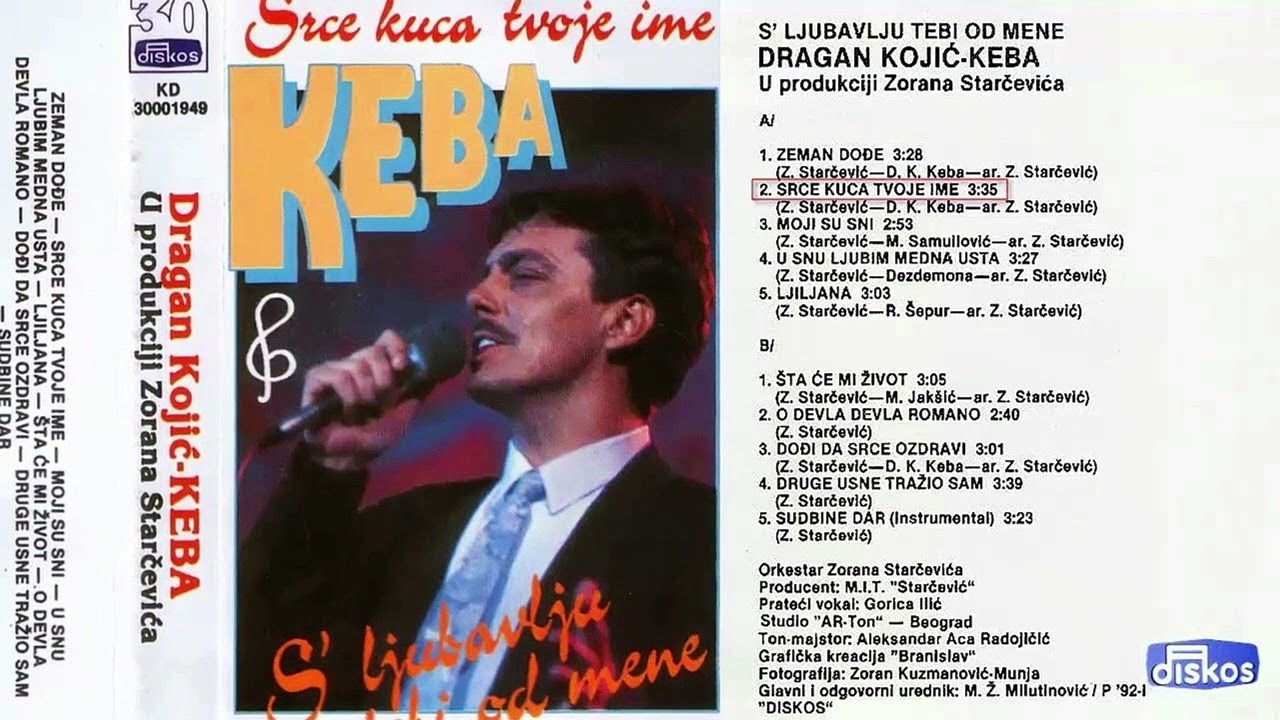 Dragan Kojic Keba - Srce kuca tvoje ime (Album '92)