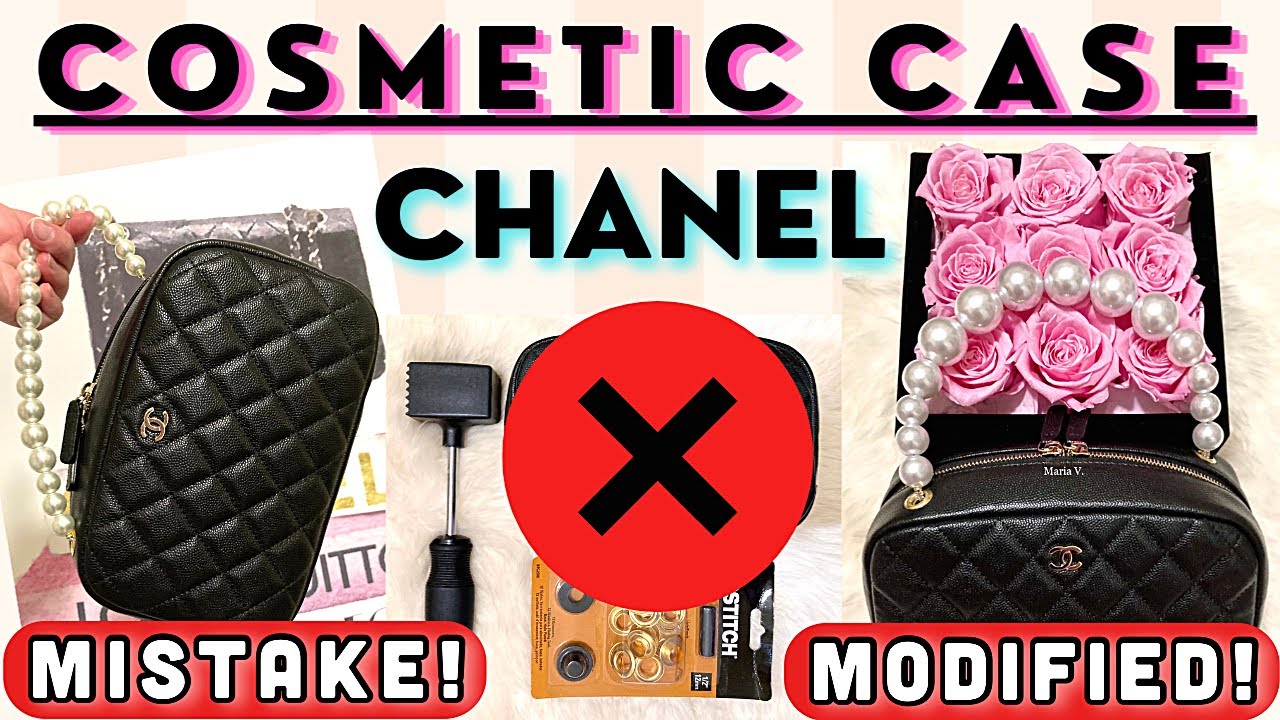 Turn Your CHANEL Classic Cosmetic Case or Cosmetic Pouch  into a CAMERA CROSSBODY BAG 2021!